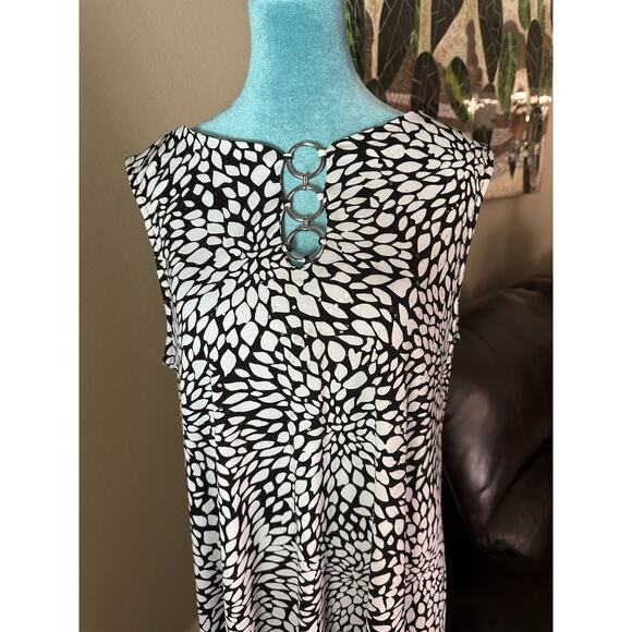 Ivy Lane shift Dress XL White/Black, Sequins , Wedding, Cocktail, Party - Picture 2 of 10